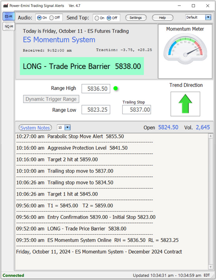 Power Emini Alert Software screenshot